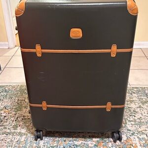 Brics Green and Tan Rolling Suitcase